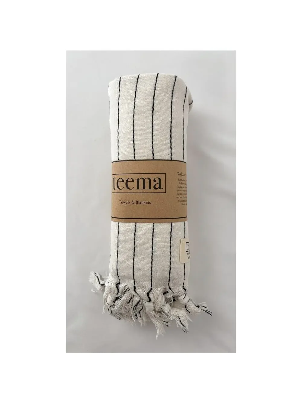 Teema White Newport Organic Cotton Turkish Towel Bath Sheet Blanket 70